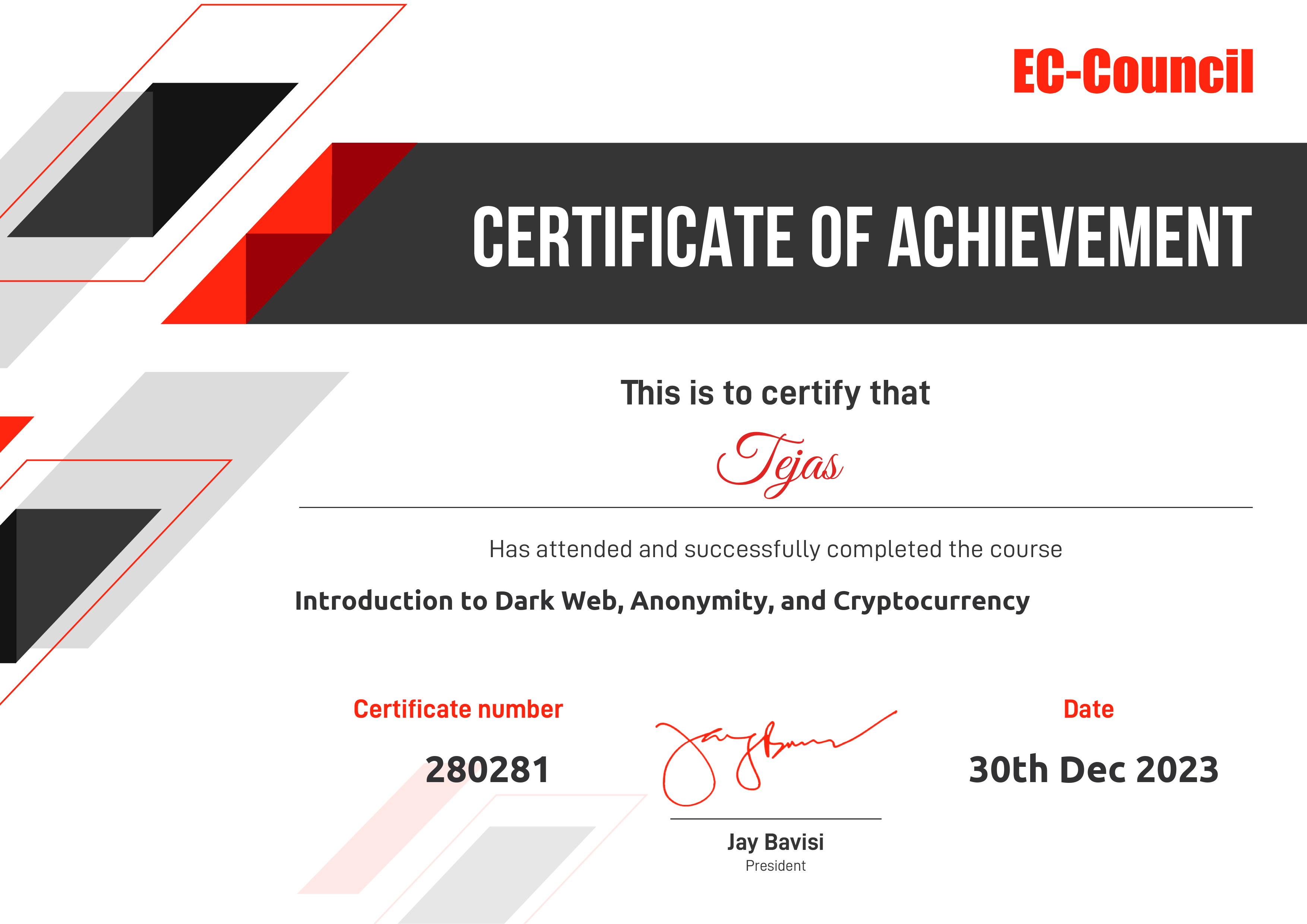 Certificates