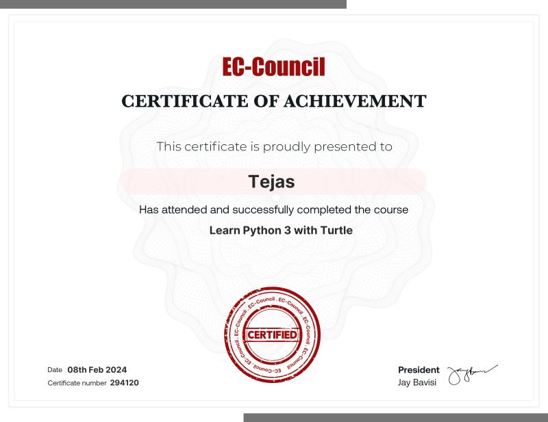 Certificates