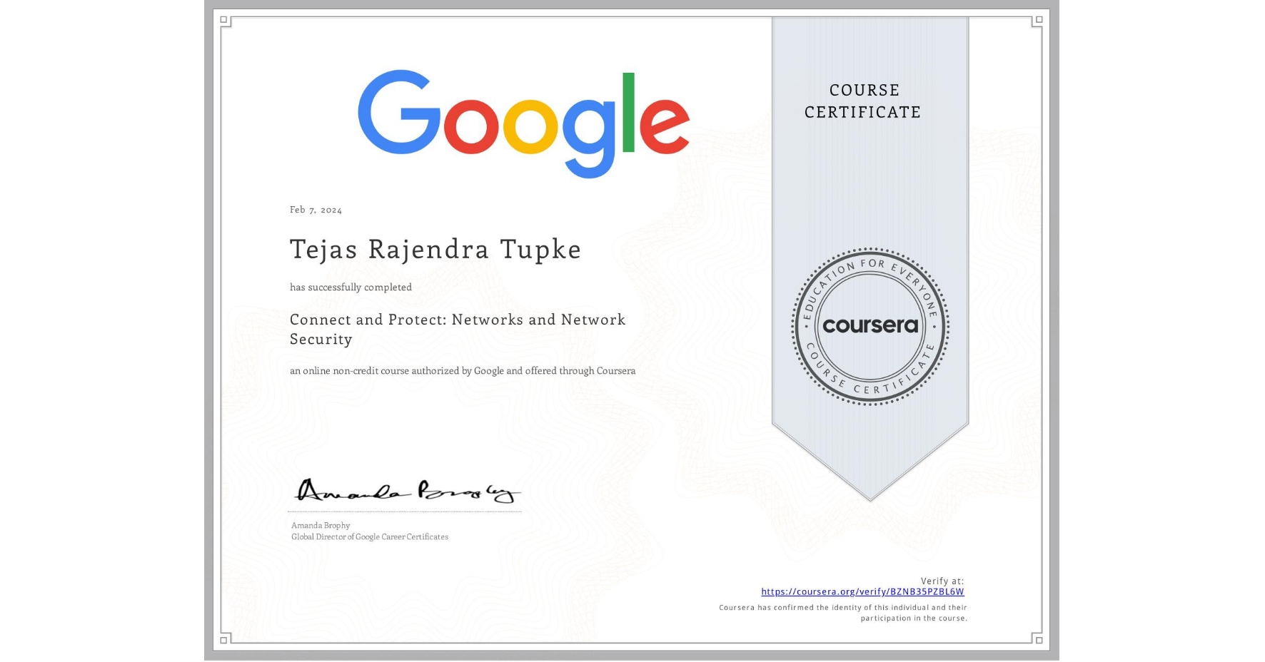 Certificates